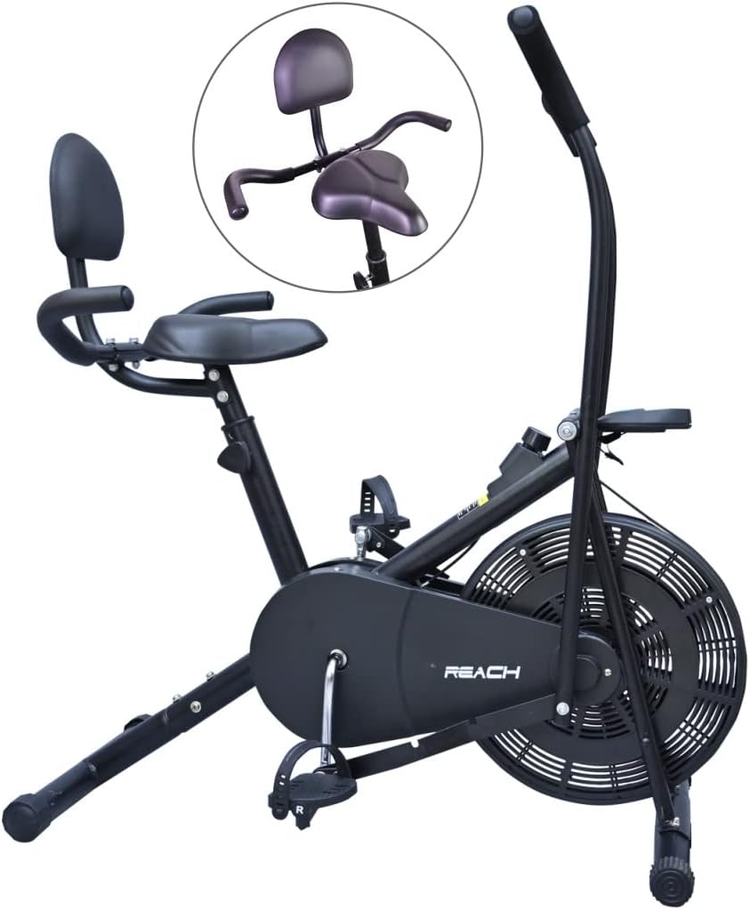 Reach Air Bike Exercise Cycle With Moving Handles Adjustable