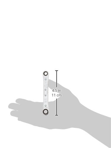 Klein Tools 68206 Ratcheting Box Wrench 13/16-Inch x 7/8-Inch with Reverse Racheting and Chrome Plated Finish