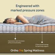 Sleepwell Ortho Pro Spring | 100 Night Trial | Impressions Memory Foam Mattress With Airvent Technology And 3-Zone Pocket Spring | Single Bed Size (200L x 90W x 25H cm)