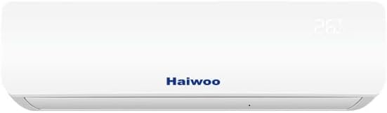 Haiwoo Air Conditioner 1 Ton Capacity 12000 BTU, T1 Highly Efficient Tropical Compressor, Golden Fin to Prevent Corrosion, Refrigerant:R410A, White