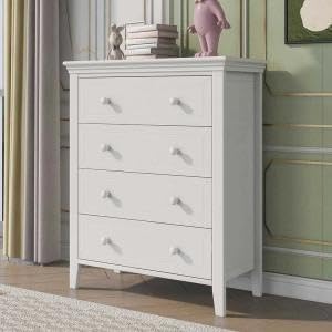 6 Pieces Traditional White Bedroom Sets 2 Nightstand 1 Chest 1 Dresser 1 Mirror 45 X 50 X 100 Cm Multicolor FOS-FUAE-1543-1M