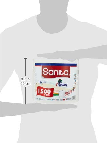 Sanita Gipsy Maxi Roll 1500 Sheets White Color 1pc