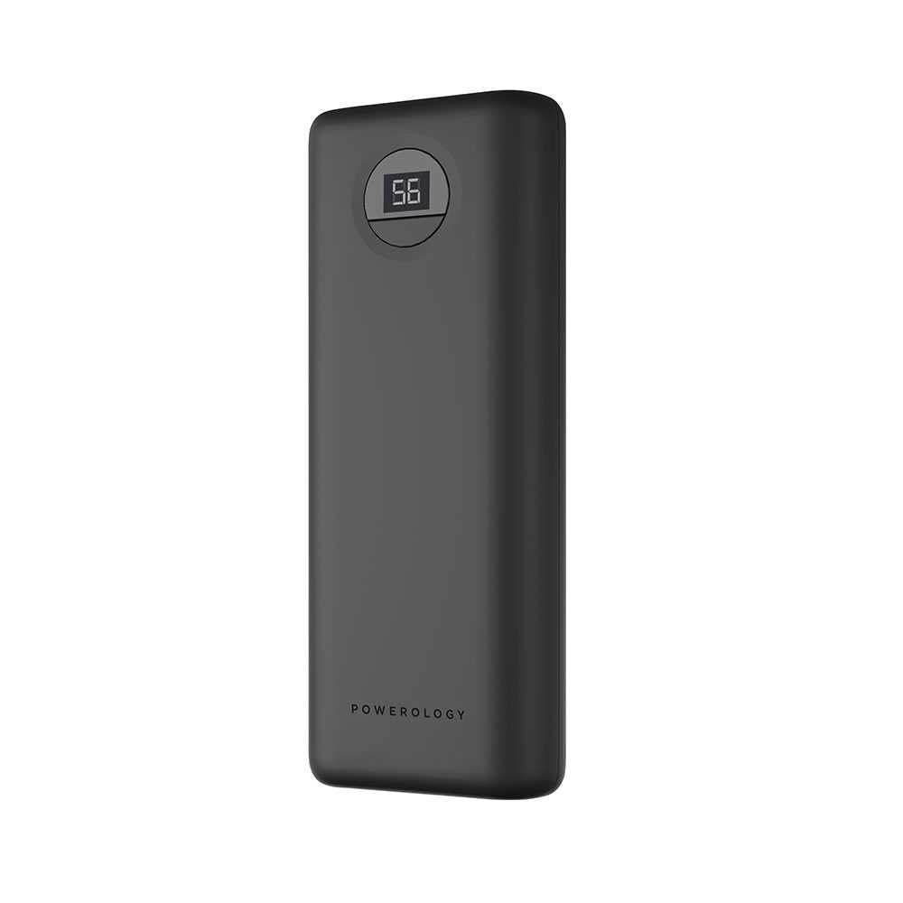 Powerology Compact Power Bank 20000mAh PD 30W - Black - CaveHubs