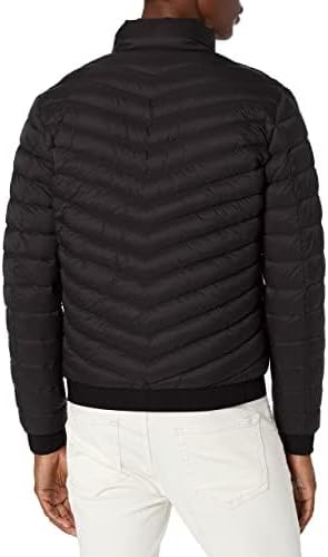 AX Armani Exchange mens Quilted Down Milano/New York Logo Zip-up Jacket Down Alternative Coat (pack of 1)