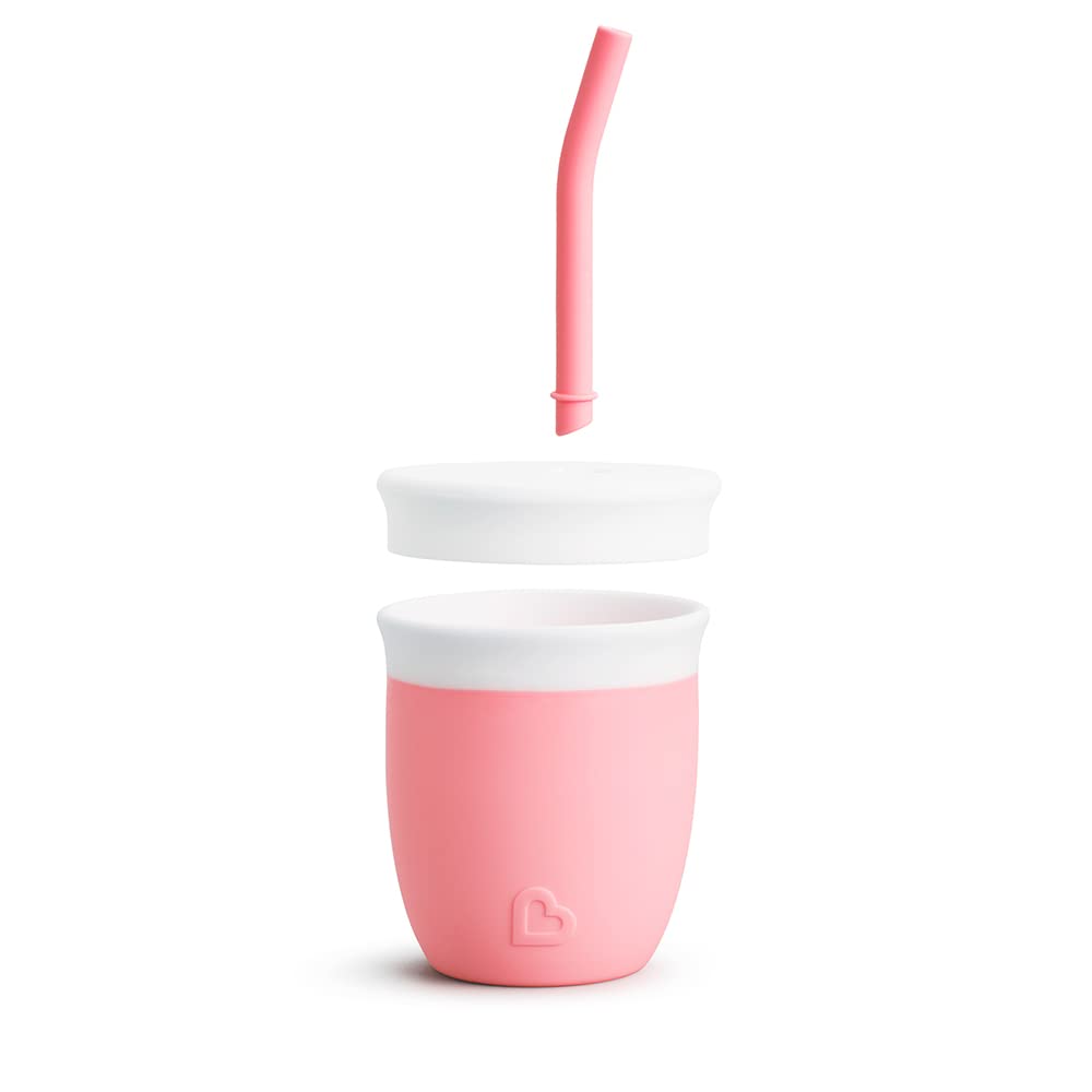 Munchkin C’est Silicone! Open Toddler and Baby Cup for Babies and Toddlers 4 Months+, Ideal Transition Sippy Cup and Suitable Free Flow Sippy Cup for Baby and Toddler weaning, 2oz/60ml, Mint