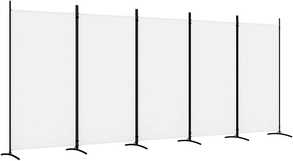 vidaXL 1-Panel Room Divider Folding Panel Screen Movable Partition Privacy Separator Wall Furniture Indoor Bedroom Office Black 175x180 cm