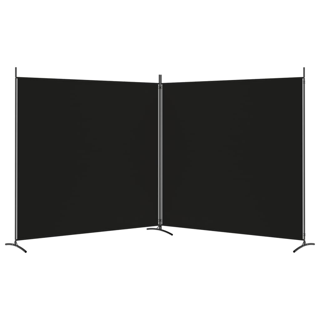 vidaXL 1-Panel Room Divider Folding Panel Screen Movable Partition Privacy Separator Wall Furniture Indoor Bedroom Office Black 175x180 cm