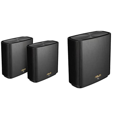 ASUS ZenWiFi XT9 AX7800 Tri-Band WiFi 6 Mesh WiFi System, 802.11ax, up to 5700 sq ft & 6+ rooms, AiMesh, Lifetime Free Internet Security, Parental Controls, Easy Setup, 2.5G WAN port