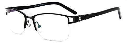 Women exquisite design semi-rimless metal optical frames clear lens