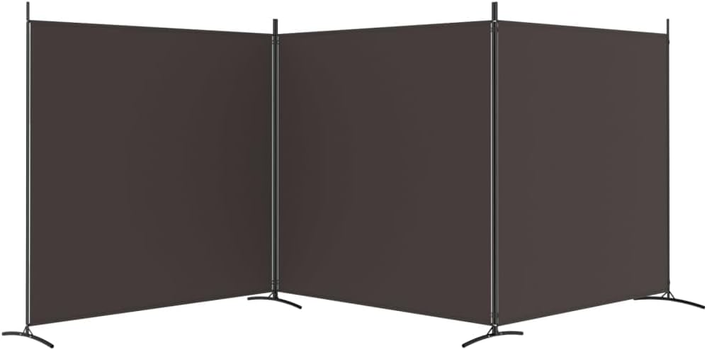 vidaXL 1-Panel Room Divider Folding Panel Screen Movable Partition Privacy Separator Wall Furniture Indoor Bedroom Office Black 175x180 cm