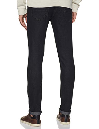 DIVERSE Men's Skinny Fit Jeans (DCMDT03KC24L33-508D_Black_28W x 33L)