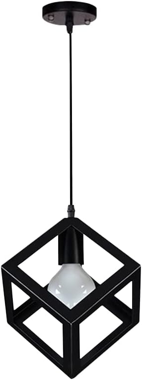 HUA QIANG WANG Industrial Pendant Light, 3-Light Vintage Black Ceiling Lamp, Adjustable Height Hanging Chandelier Lighting Fixture for Kitchen Island Living Room Dining Room Bedroom