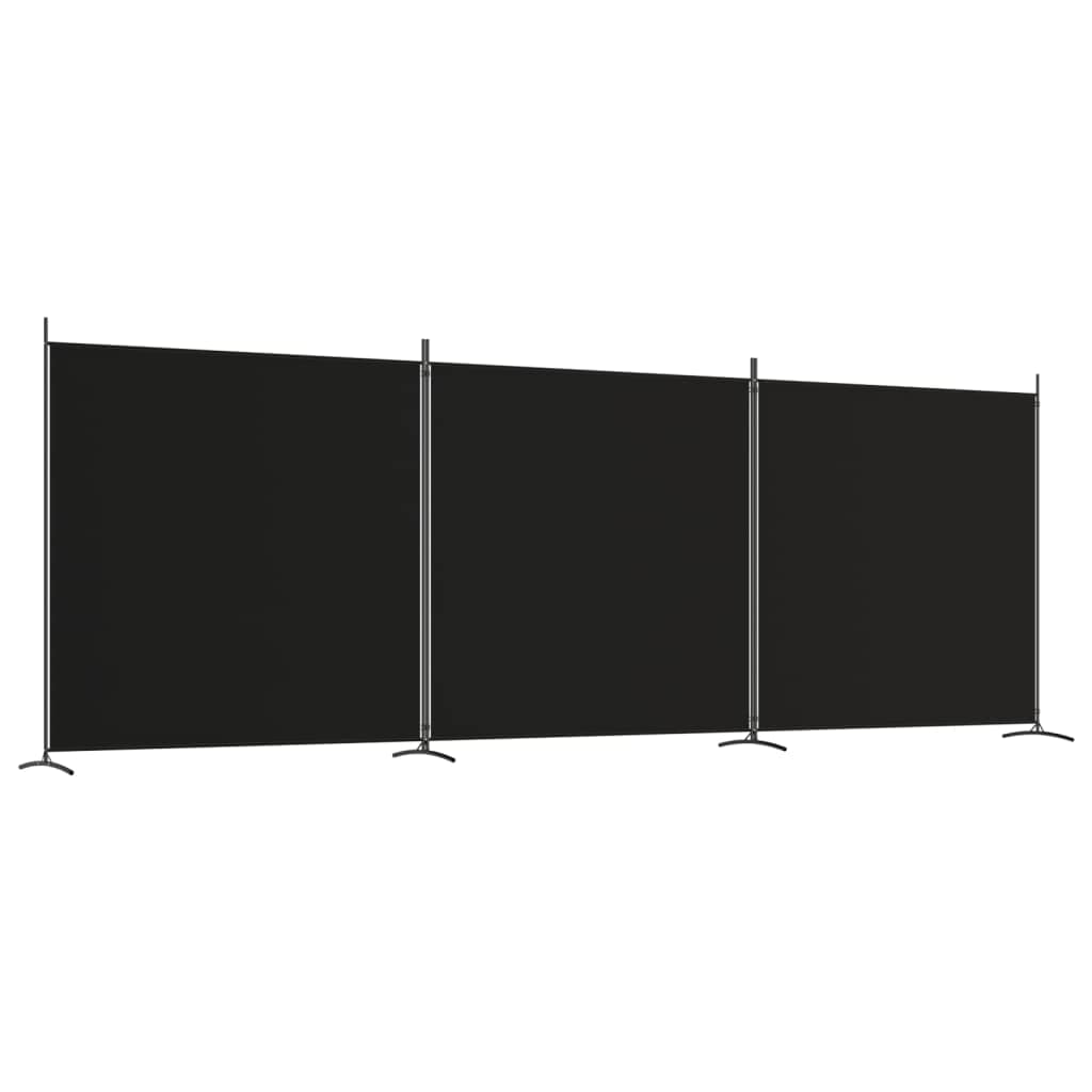 vidaXL 1-Panel Room Divider Folding Panel Screen Movable Partition Privacy Separator Wall Furniture Indoor Bedroom Office Black 175x180 cm