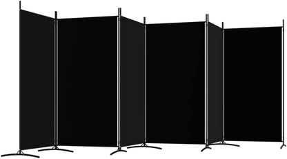 vidaXL 1-Panel Room Divider Folding Panel Screen Movable Partition Privacy Separator Wall Furniture Indoor Bedroom Office Black 175x180 cm