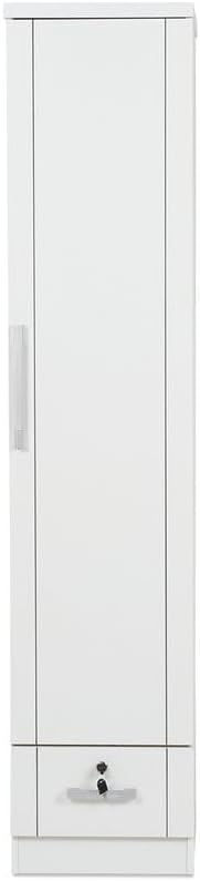 Pan Home Arlin 1 Door Wardrobe With 1 Drawer - White