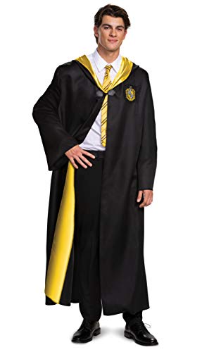 DISGUISE Harry Potter Robe, Deluxe Wizarding World Hogwarts House Themed Robes for Adults, Movie Quality Dress Up Costume Accessory, Black