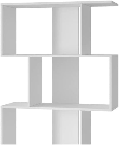 Brv Moveis Book Shelf With Five Shelves, White- H 184 Cm X W 78.5 Cm X D 31 Cm (Be 08-06)