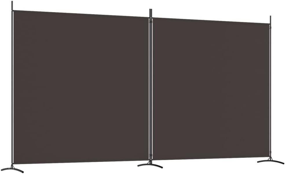 vidaXL 1-Panel Room Divider Folding Panel Screen Movable Partition Privacy Separator Wall Furniture Indoor Bedroom Office Black 175x180 cm