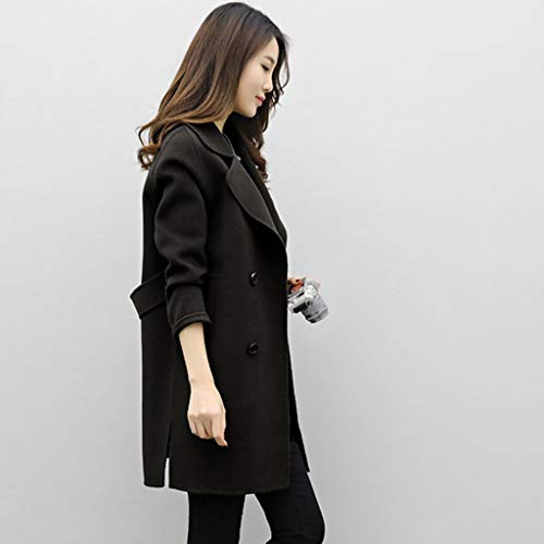 Women Winter Jacket Coat, Ladies Solid Long Sleeve Button Autumn Winter Overcoat Cardigan Outwear