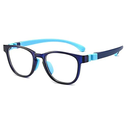 Vbeijll Kids Blue Light Glasses, Anti Glare Eyestrain UV, TV Phone Children Silicone Safety Eyewear for Boys Girls Age 3-12