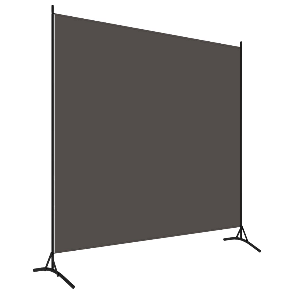 vidaXL 1-Panel Room Divider Folding Panel Screen Movable Partition Privacy Separator Wall Furniture Indoor Bedroom Office Black 175x180 cm