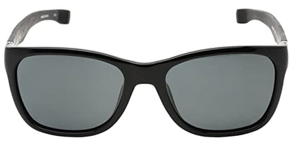 Lacoste Polarized Grey Square Unisex Sunglasses L662SP 001 54, Black, 54