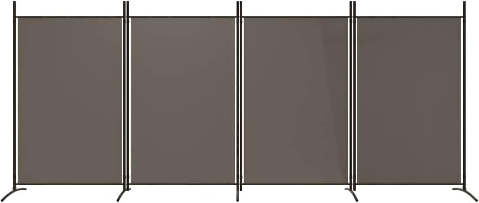 vidaXL 1-Panel Room Divider Folding Panel Screen Movable Partition Privacy Separator Wall Furniture Indoor Bedroom Office Black 175x180 cm