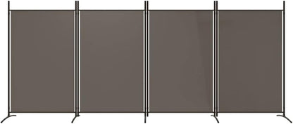 vidaXL 1-Panel Room Divider Folding Panel Screen Movable Partition Privacy Separator Wall Furniture Indoor Bedroom Office Black 175x180 cm