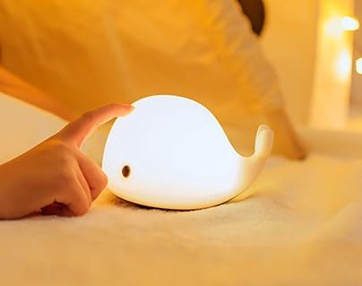 Dimanito Cute Kids Night Light Night Lamp Night Lights for Kids Bedroom Toddler Baby Portable Silicone Battery Led Nightlight Nursery (Cute Bunny)