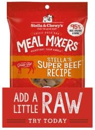 Stella & Chewy’s Freeze Dried Raw Chewy’s Beef Meal Mixers – 1 oz pack of 8