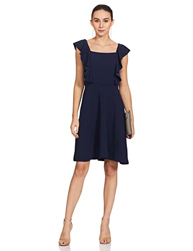 Styleville.in Women's Polyester Fit and Flare Knee-Length Casual Dress