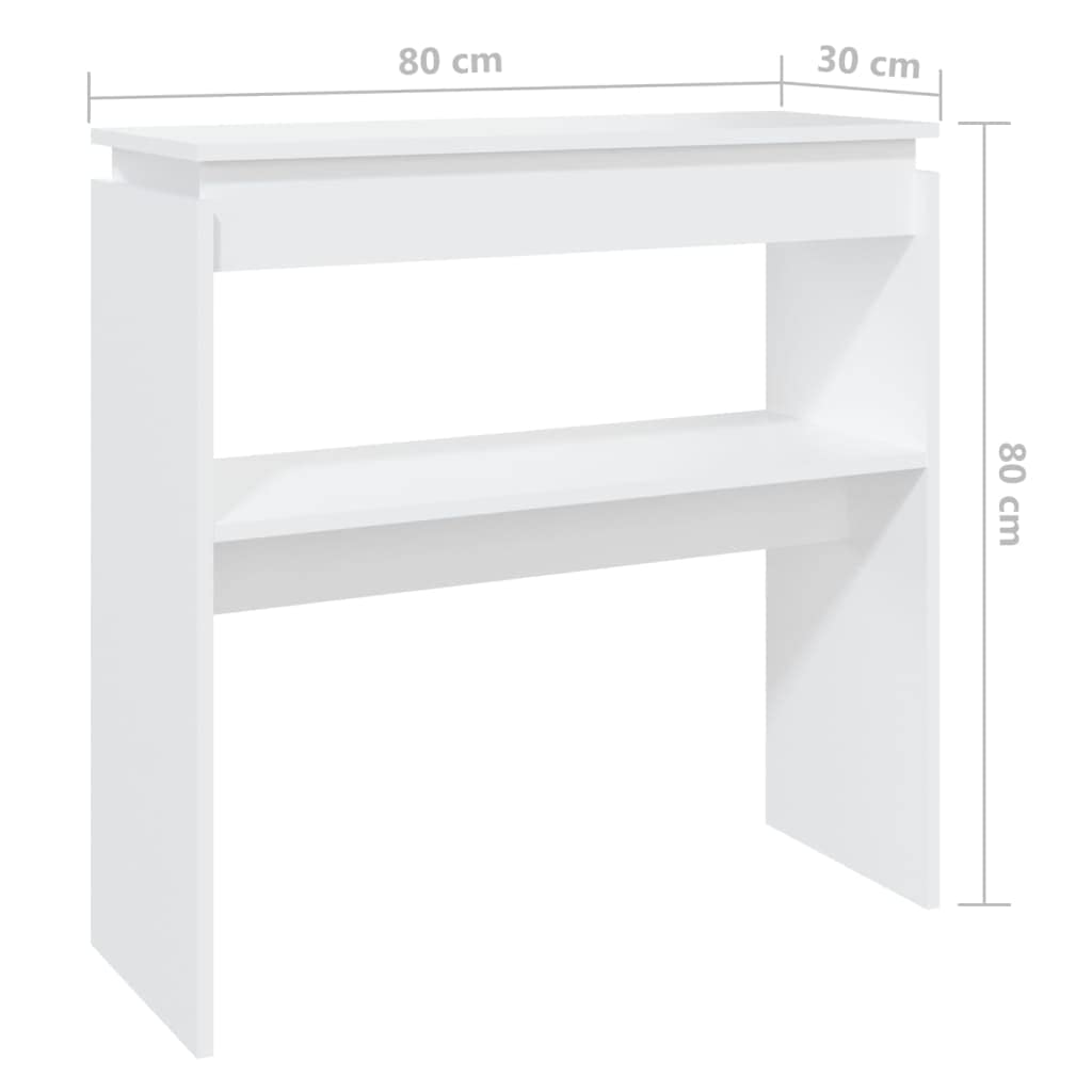 vidaXL Console Table Home Hallway Living Room Furniture Accent Couch End Side Hall Table Console Storage Cabinet White Engineered Wood