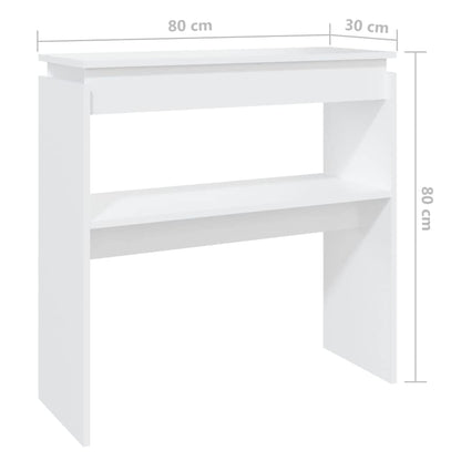 vidaXL Console Table Home Hallway Living Room Furniture Accent Couch End Side Hall Table Console Storage Cabinet White Engineered Wood