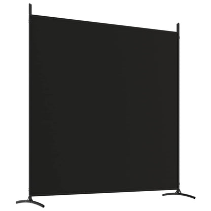 vidaXL 1-Panel Room Divider Folding Panel Screen Movable Partition Privacy Separator Wall Furniture Indoor Bedroom Office Black 175x180 cm