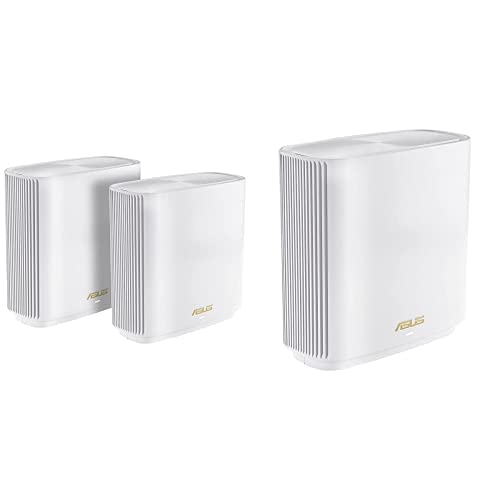 ASUS ZenWiFi XT9 AX7800 Tri-Band WiFi 6 Mesh WiFi System, 802.11ax, up to 5700 sq ft & 6+ rooms, AiMesh, Lifetime Free Internet Security, Parental Controls, Easy Setup, 2.5G WAN port