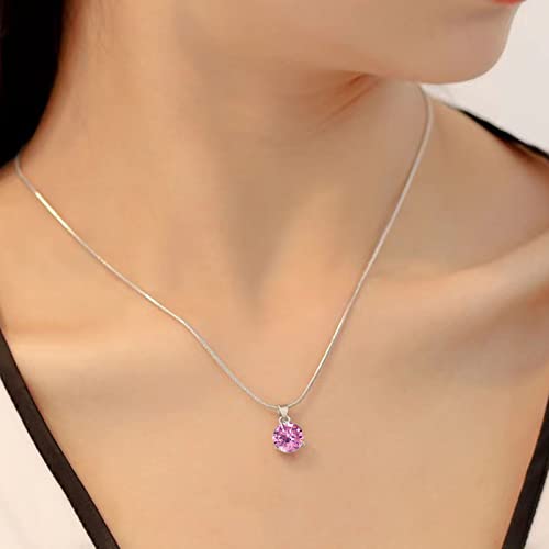 Jewelry Set Heart Pendant Necklace and Earrings Set Cubic Zirconia Jewellery for Women