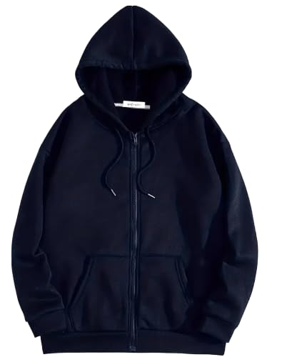 Men'S Casual Zipper Hoodies Sweatshirts Zip Up Sweatshirt Thick Fleece Jackets Winter Warm Coats