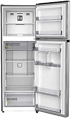 Midea 390L Gross Top Mount Double Door Refrigerator MDRT390MTE28 2 Doors Frost Free Fridge Freezer with Smart Sensor & Humidity Control, Active-C Fresh, Multi-Air Flow, Electronic Control Dark Silver