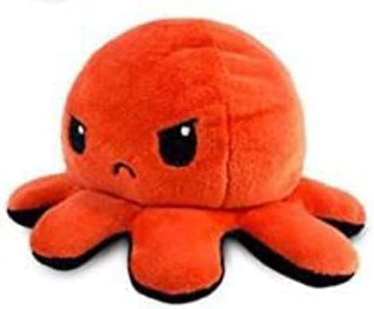 GrabMantra Reversible Octopus Plushie Soft Toys, Double-Sided Flip Stuffed Animal Mood Plush Show Your Mood Without Saying a Word, A Gift for Kids and Decorations | Happy + Angry | (Sunset + Mermaid)