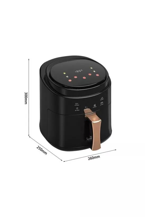 Jinou Airfryer 8L – Non-Stick bucket & Digital Temperature Control – The smart fryer Ideal for Frying, Grilling, Roasting, Baking, & Toasting Vegetables, French Fries, Chicken, Meat, and Fish