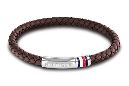 Tommy Hilfiger Jewelry Men Stainless Steel & Brown Leather Leather Bracelet - 2790402