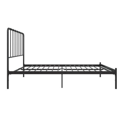 SKY-TOUCH Classic Metal Platform Bed Frame Mattress Foundation with Heavy Duty Metal Platform,Iron-Art Headboard/Footboard/Under Bed Storage/No Box Spring Needed/Black 1.5 * 1.9m