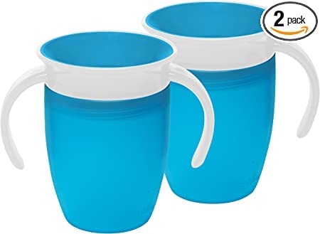 7oz Miracle® 360° Trainer Cup - 2pk (Blue/Green)