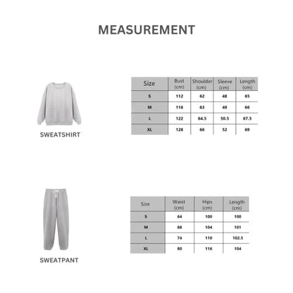 My Happy Place - Women Jogger Active Wear Sportswear | Sweatpant Suits for Ladies | Crew Neck Fleece Sweatshirt & Loose Pants | 2 Piece Jogging Outfit