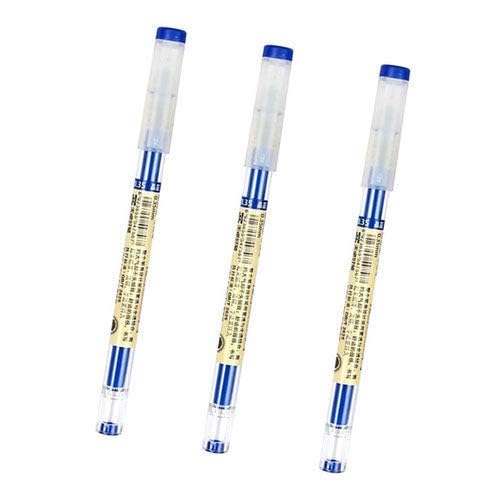 Gel Ink Pen Extra fine point 0.35mm Blue Liquid Rollerball Pens Quick Drying Maker Pen School Office student Exam Writing Stationery Supply 12 Pcs/Set (Blue)