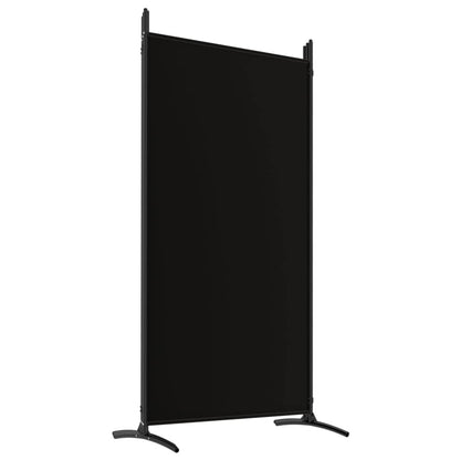 vidaXL 1-Panel Room Divider Folding Panel Screen Movable Partition Privacy Separator Wall Furniture Indoor Bedroom Office Black 175x180 cm