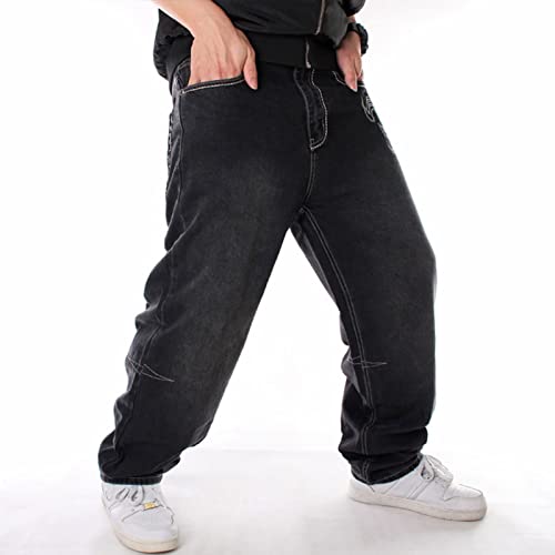 Y2k Baggy Jeans for Men Grunge Vintage Relaxed Fit Skateboard Jeans Loose Embroidery Hip Hop Dance Denim Pants