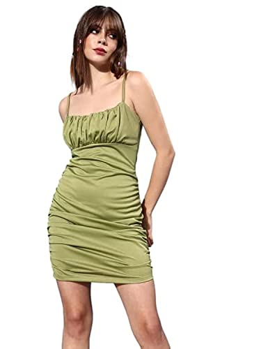 Krave Women Olive Green Bodycon Dress