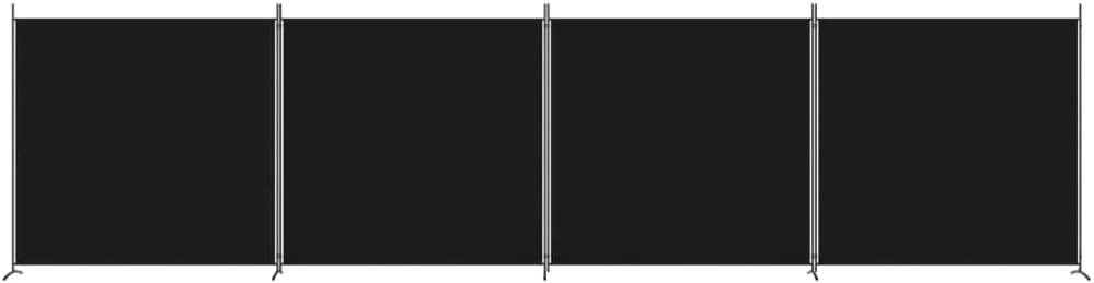 vidaXL 1-Panel Room Divider Folding Panel Screen Movable Partition Privacy Separator Wall Furniture Indoor Bedroom Office Black 175x180 cm