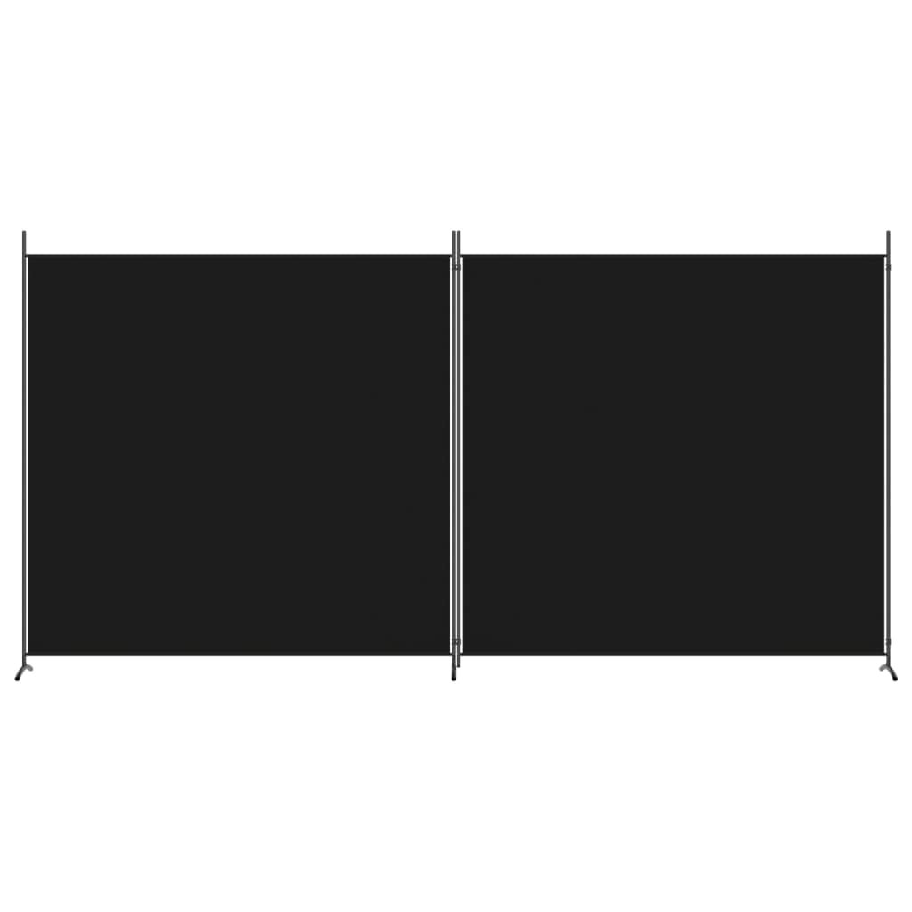 vidaXL 1-Panel Room Divider Folding Panel Screen Movable Partition Privacy Separator Wall Furniture Indoor Bedroom Office Black 175x180 cm